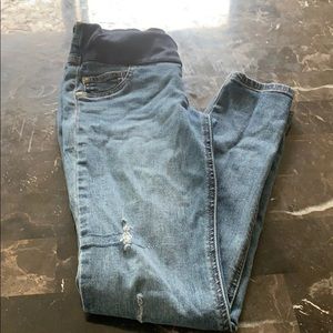Maternity ankle jeans